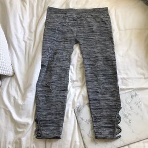 Black and Grey Stretch Athletic Yoga Pants